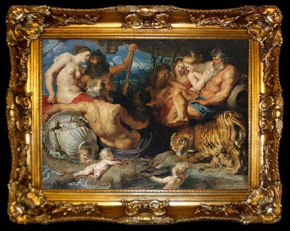framed  Peter Paul Rubens Die vier Flxsse des Paradieses, ta009-2